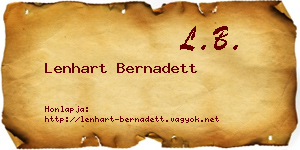 Lenhart Bernadett névjegykártya
