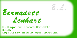 bernadett lenhart business card